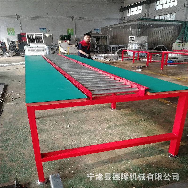 手推滚轮输送机物料包装流水线无动力滚筒输送机