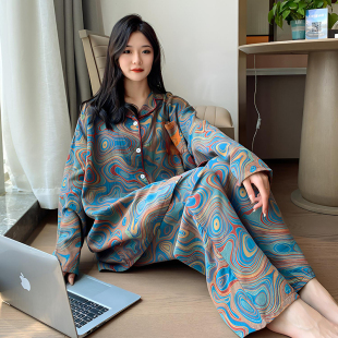 中老年妈妈家居服 300斤睡衣女孕妇纯棉双层纱加大码 特大码 胖MM2