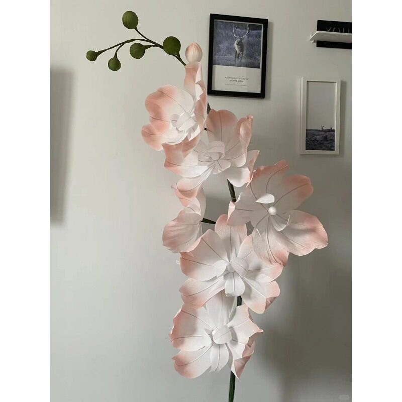 巨型花蝴蝶兰材料包手揉纸落地手工纸花DIY套装美陈商场婚礼大花