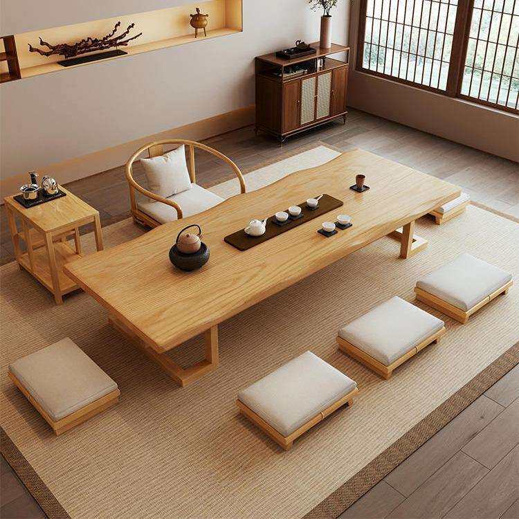中古风实木长条茶几桌阳台矮桌简约茶几炕几榻榻米功夫泡茶桌椅