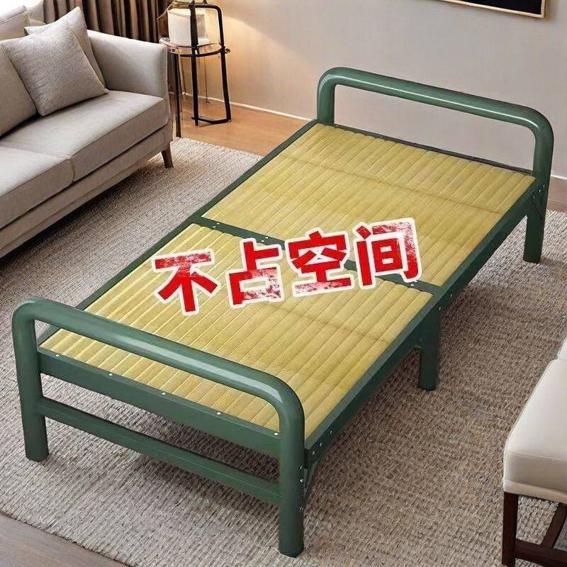 夏季懒人老式竹床家用简易床免安装折叠单人床简约可午睡小床