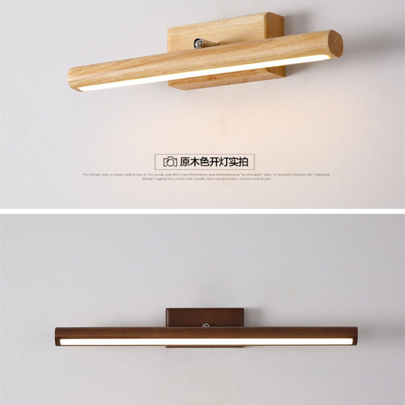 工程现代简约北欧创意实木led卧室书房玄关过道壁灯镜前灯B1688