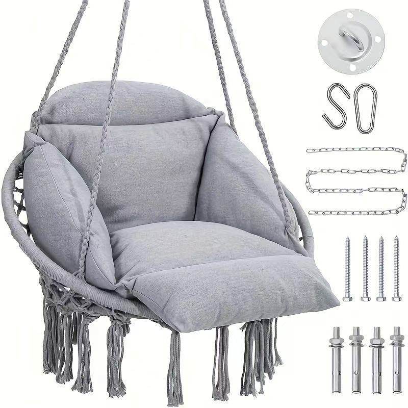 吊篮带垫子豪华款吊篮垫子吊椅户外吊床防侧翻室内阳台荡秋千吊