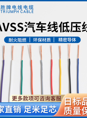 胜牌直销 日标汽车线 AVSS 0.5平方 PVC绝缘单内部连接线