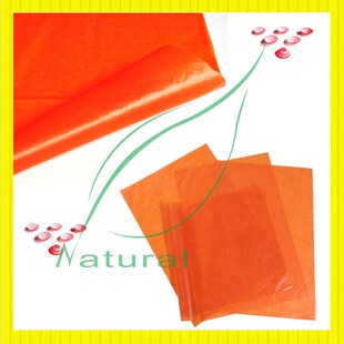 供应食品级桔红色半透明纸 不脱色 黄油烘焙用纸 卷筒鲜花包装