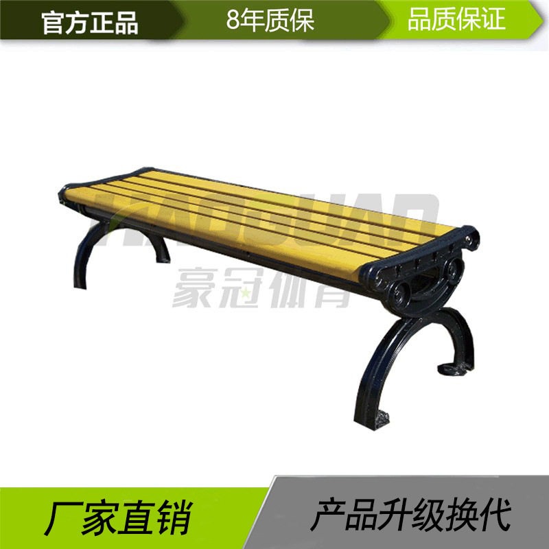 公园排椅 小区广场街道户外休闲椅园林塑木铁铸平凳 厂家批发