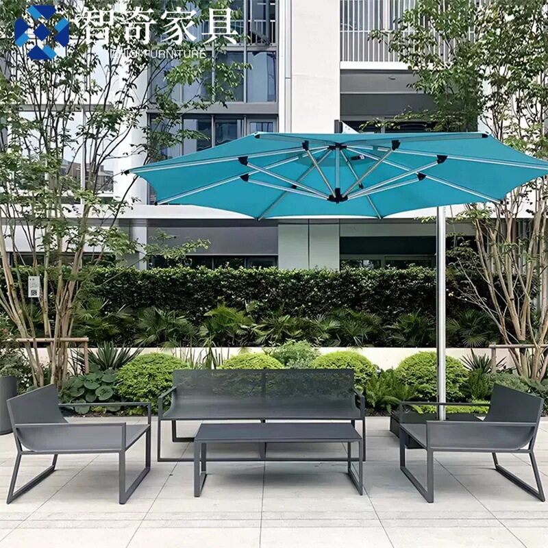 户外沙发庭院凉亭铝合金组合阳台露台防晒防水家具户外网格沙发