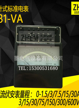 上海第二电表C31-AV型磁电系直流标准表 0.5级30A/600V直流伏安表