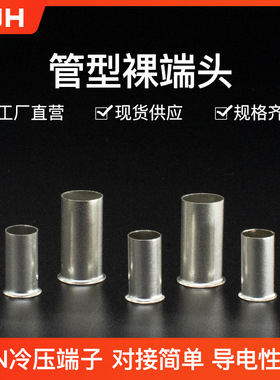 CJH紫铜EN10-12/15/18EN16-12/15/18管型裸接线端子管式镀银紫铜