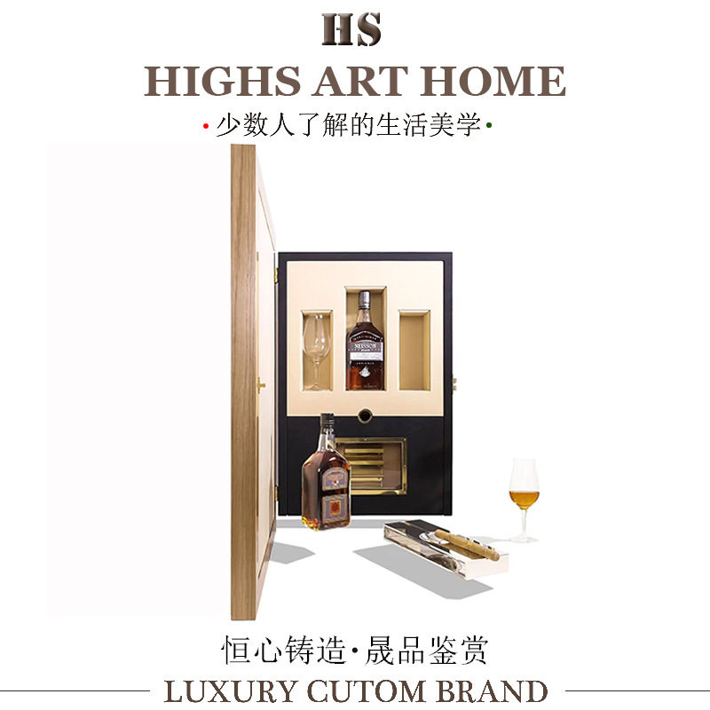 高端创意实木设计师酒柜