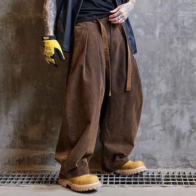 简约潮牌美式复古牛仔裤