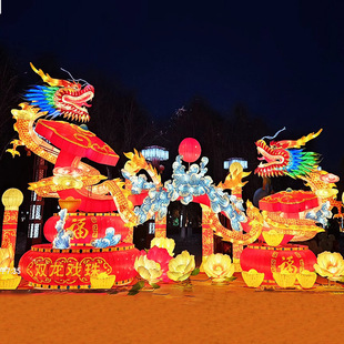 市政大型花灯现货龙造型元旦新春节元宵龙灯景区彩灯龙头花灯定制