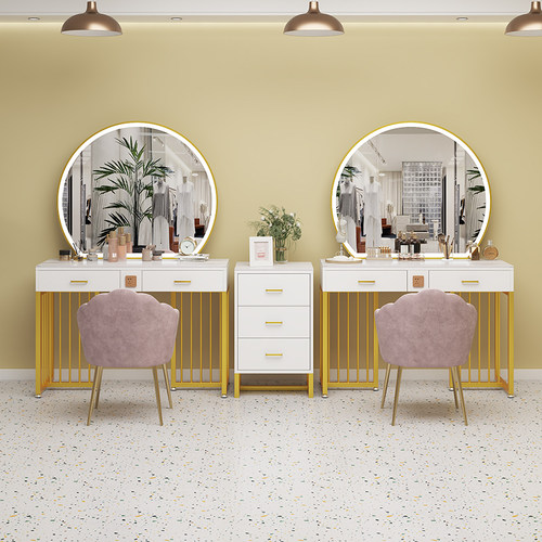 照相馆化妆台带灯婚纱店美容院彩妆店化妆师专用化妆桌店铺用化妆