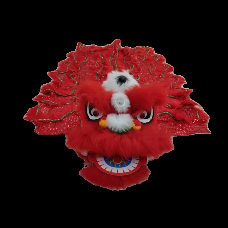 高等羊毛狮子醒狮儿童舞狮头传统舞狮头套学生表演舞狮裤子全套装