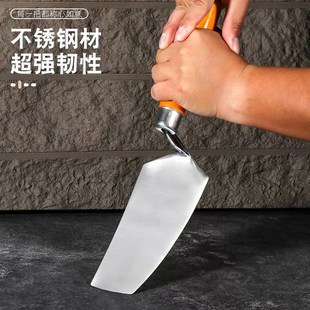 新款抹泥刀砖刀小产瓦工泥工贴瓷砖刀不锈钢一体皿子大灰刀皿刀