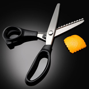 三角波浪花边剪刀厨房邮票创意花边手工剪刀衣服专用自动锁边剪刀