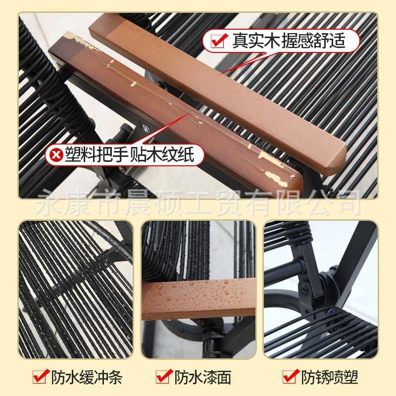 户外折叠椅庭花YBI园桌院室外休闲铝桌套椅装组合阳台露天烧烤家