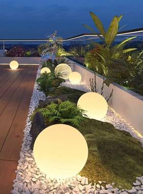 阳太能装户外灯OOL月灯球灯球形落地灯氛围灯庭院灯花园饰草坪灯