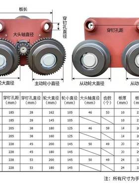 行车电动葫芦跑T车主动行跨/从动跨1-16659运T总成钢轮