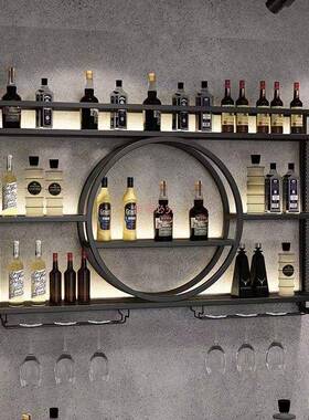铁艺OWG台酒架墙酒柜酒吧置物架吧红酒墙挂上展示架餐厅壁式挂现