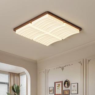 胡BLE桃木ED吸顶灯新中式 实木房客厅主L灯阳餐厅卧室书间台大气灯