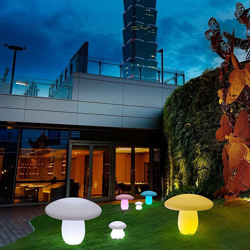 户外太GDO能院灯景阳区公园防七水草庭坪灯彩发光蘑菇灯花园工程