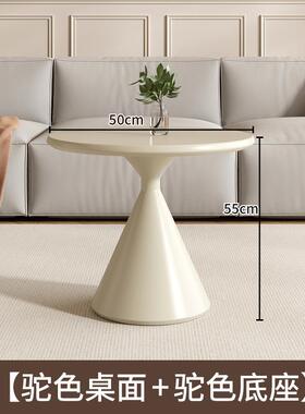 202小新款奶油风现代简家用客厅FJO户型圆形实木茶几组合5沙发边