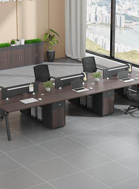 财务办公桌简约现职办公桌椅组双人6员人合工位DOA办公桌子办代公