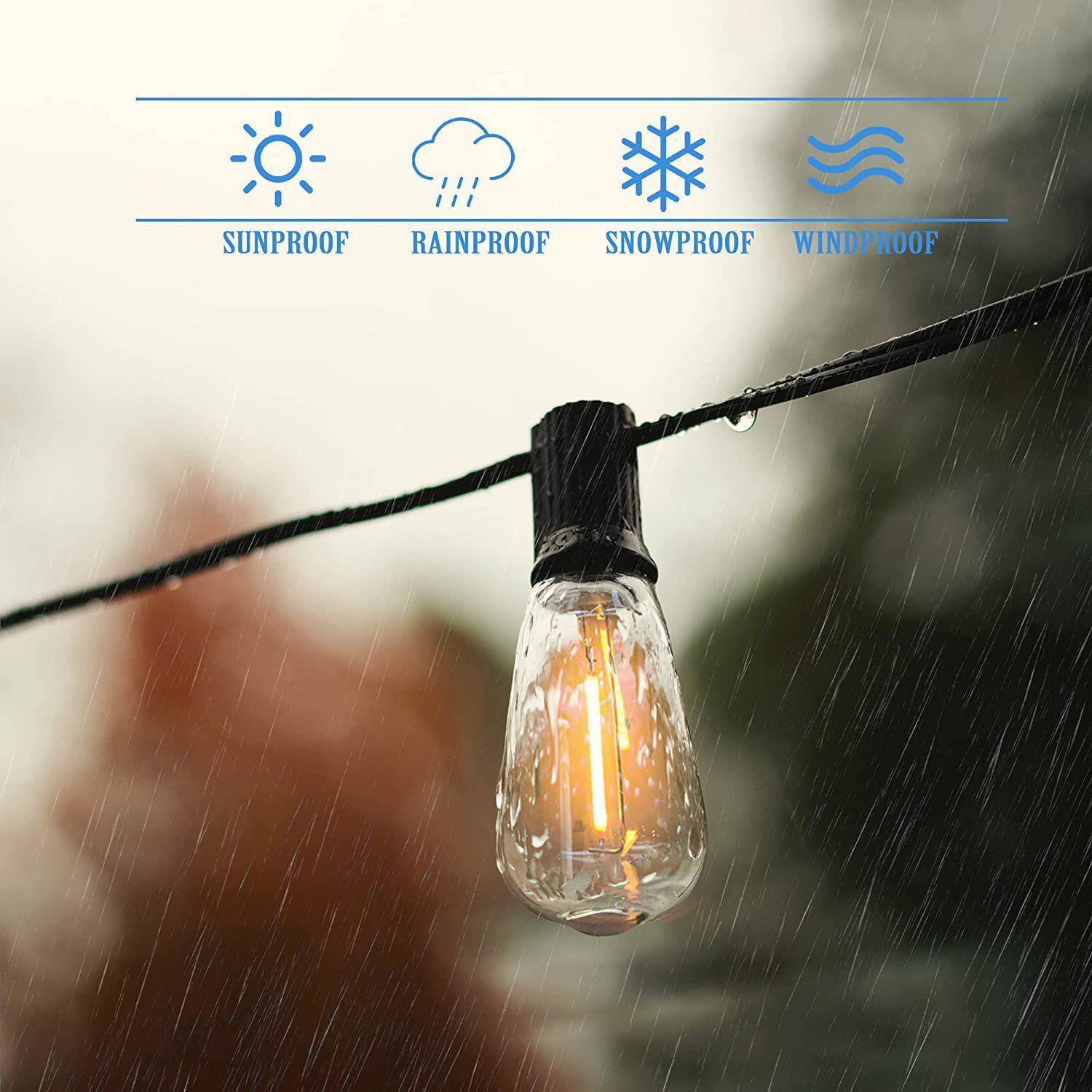 爆款E12ST庭38太阳婚能球泡灯E12ST38串户外院防节日庆水派对氛围