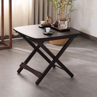 小折叠方桌正方形折叠桌餐桌楠竹默认项实子家木吃桌简易饭用阳台