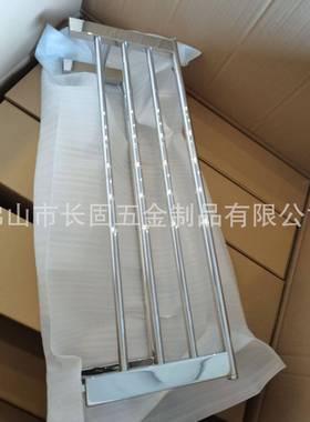 扁座双毛钢巾架OPN30不绣砂镜亮4光酒店工程公层寓浴巾架ST-V0404