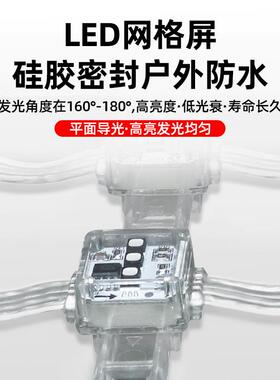 LE透D像素屏亮化广告动画屏平面室内户墙外NOG玻明璃柔性卷帘网格