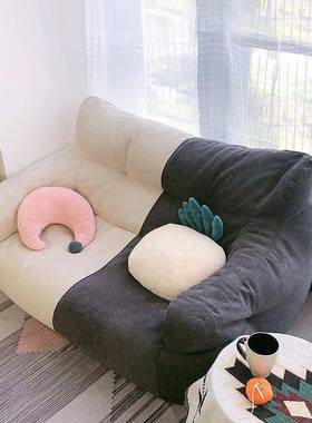 懒人沙发榻榻女米双卧沙室小发小户人型休65768闲阳台网红宿舍豆