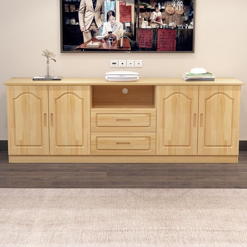 简约现全柜实木松木电视柜合地柜储物柜组矮代高柜客厅餐边卧M6EE