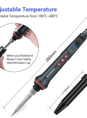 90W大BTT功率数2显LCD电铁110V/20V可调温度4芯烙焊锡handskit
