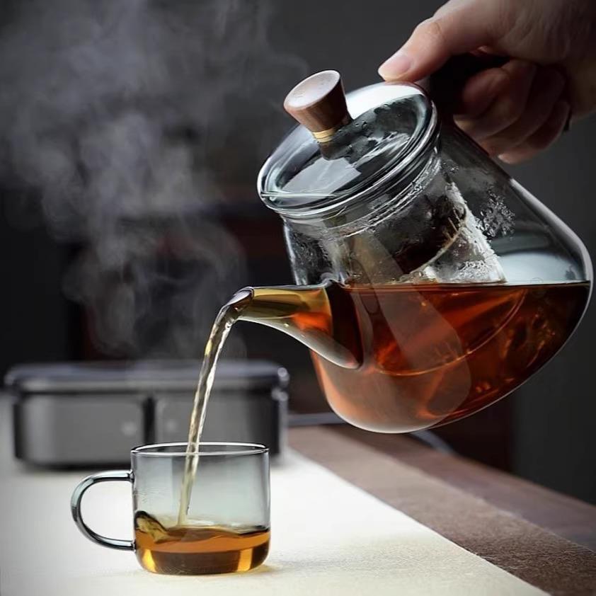 玻璃茶壶耐热加厚蒸煮一体两用大容量单泡茶器喷淋式电陶炉套装