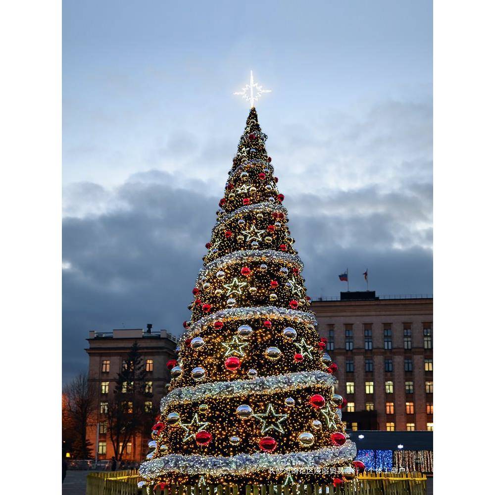 大型ANS框架户外圣诞树套餐4m5/圣6/8/10景//12米诞节商场酒店场