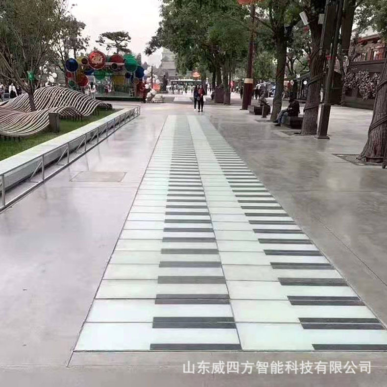 LED钢琴互动感应发音地砖灯