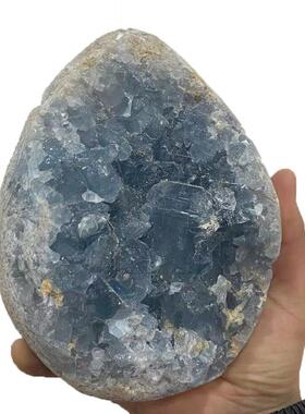 热厂直销WKT天然水晶洞家蓝晶洞水蓝色天青石水晶洞居家摆件销