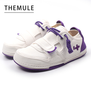 厚底帆布鞋女ulzzang白色丑萌鞋拼色I大头鞋平底百搭小众鞋男情侣