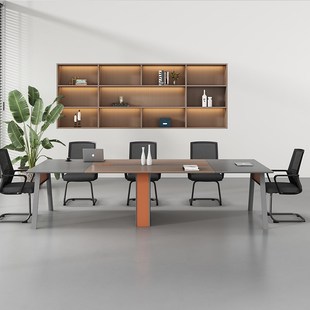 办公会议桌长桌简约现代会议室桌椅组合小型会议桌子接待洽谈条桌