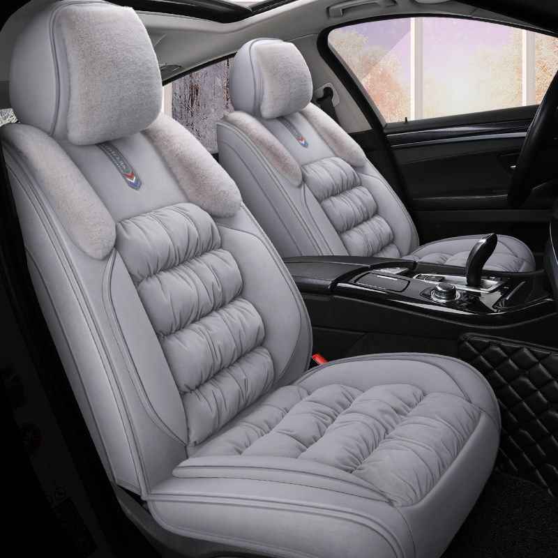 秋冬季汽车座套羽绒短毛绒全包围保暖坐垫冬天长毛绒加厚座椅垫