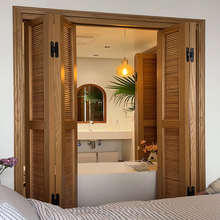 实木百叶门定制折叠门衣柜门透气百叶窗格栅卧室透光透气百叶门