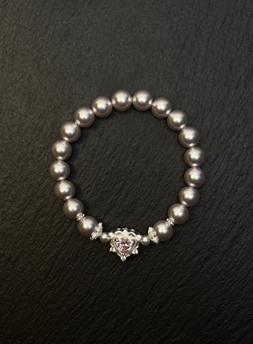 AvoStudi 中古手链-138 Sweetcore芭蕾缎光珠串女生复古手串