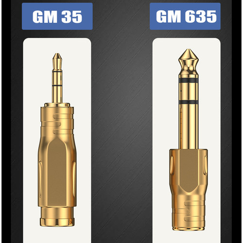 GM635镀金6.5转3.5mm转换头3.5母转6.35mm大三芯公音频无失真转接