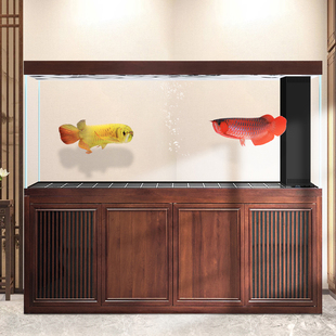 新款 铝合金龙鱼缸客厅家用超大型办公室超白玻璃水族箱底滤免换水