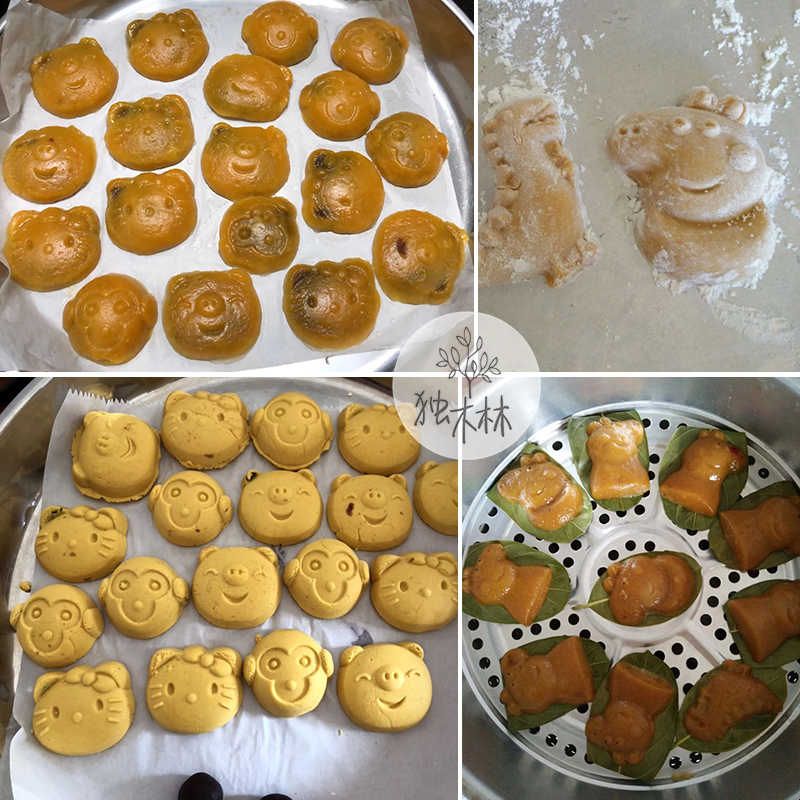 卡通馒头diy和果子辅食绿豆糕儿童月饼模具巧果食品级过年糕青团