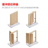 偏轴门合页五金天地铰链90度木门定位转轴自动回位暗藏天地轴五金