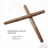 两头尖实木鼓棒鼓棍鼓锤鼓槌狮舞狮醒狮南狮锣鼓敲打配件用品