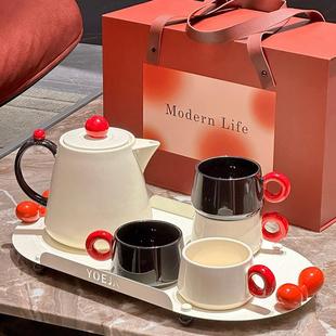 家用客厅高级感水具待客水壶茶杯茶具结婚陪嫁 乔迁新居杯子套装